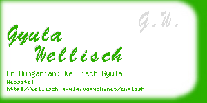 gyula wellisch business card